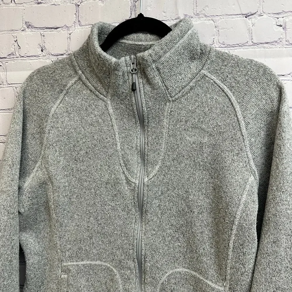 The North Face Women's Gray Full Zip Fleece Jacket Size Medium - Picture 2 of 8